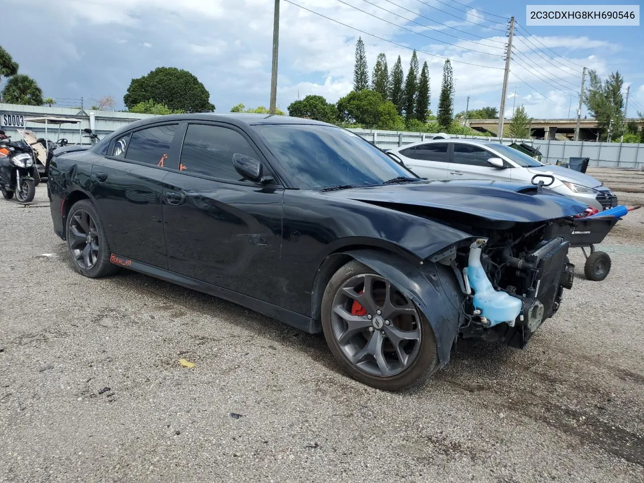 2019 Dodge Charger Gt VIN: 2C3CDXHG8KH690546 Lot: 69373944