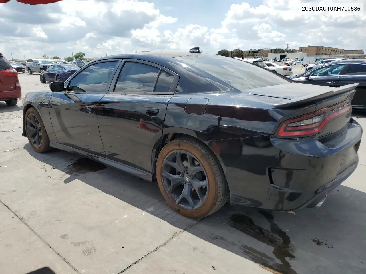 2019 Dodge Charger R/T VIN: 2C3CDXCT0KH700586 Lot: 69444724