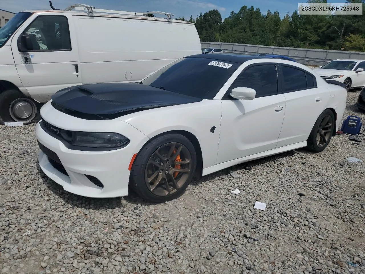 2019 Dodge Charger Srt Hellcat VIN: 2C3CDXL96KH725948 Lot: 69702104