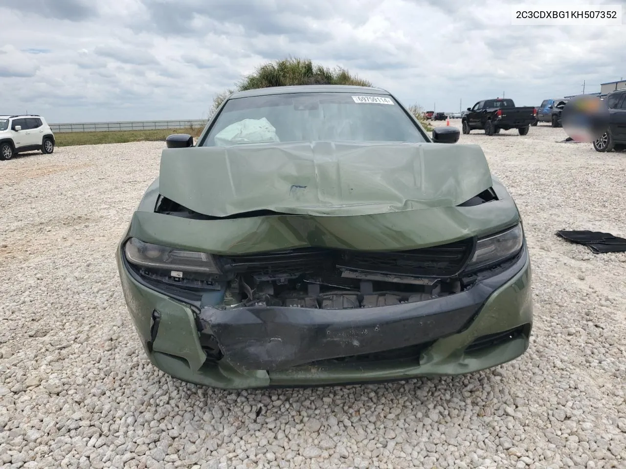 2019 Dodge Charger Sxt VIN: 2C3CDXBG1KH507352 Lot: 69759114