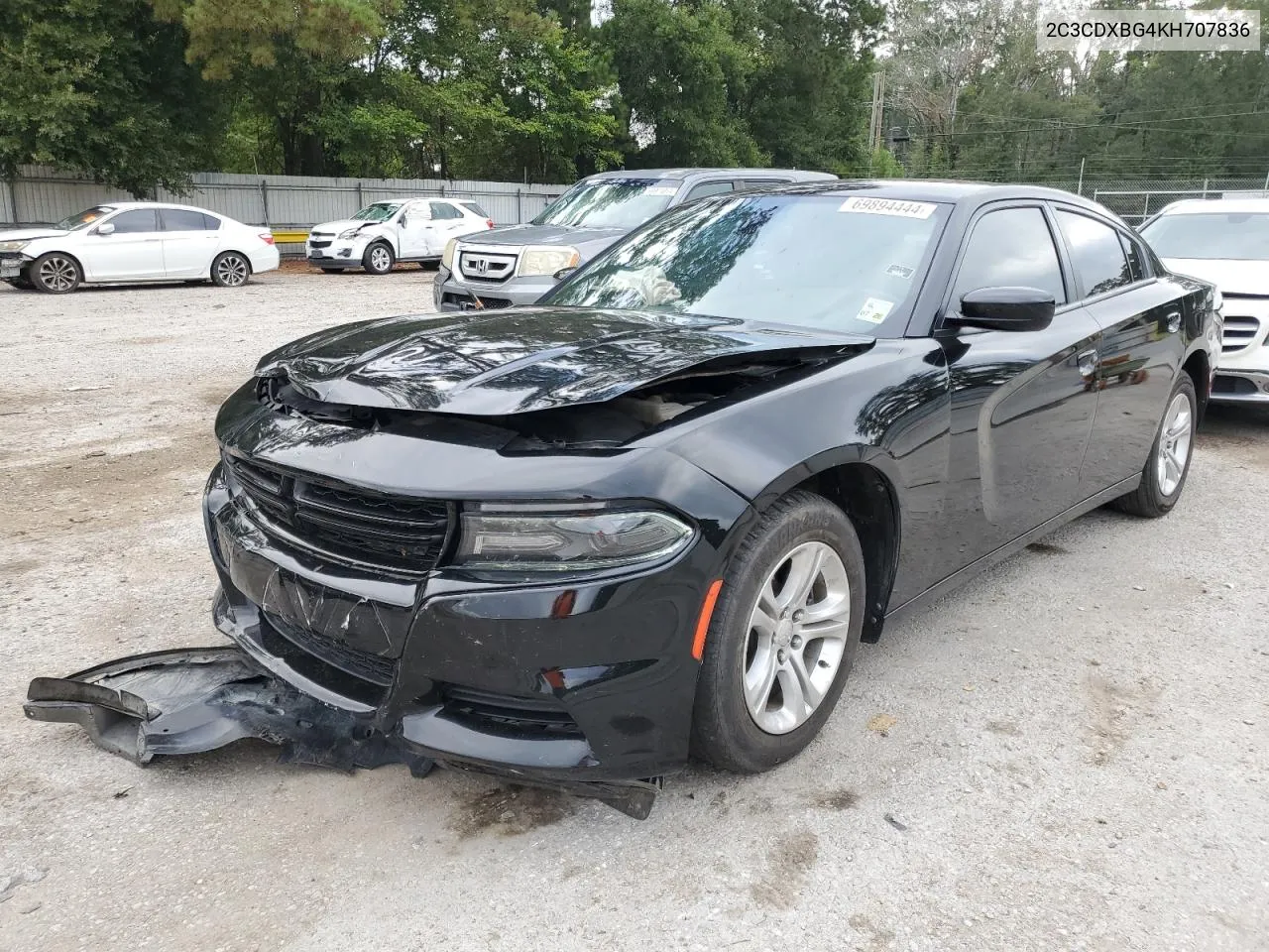 2019 Dodge Charger Sxt VIN: 2C3CDXBG4KH707836 Lot: 69894444