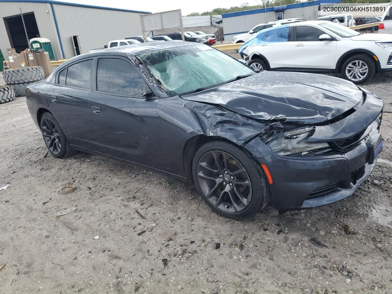 2C3CDXBG6KH513891 2019 Dodge Charger Sxt