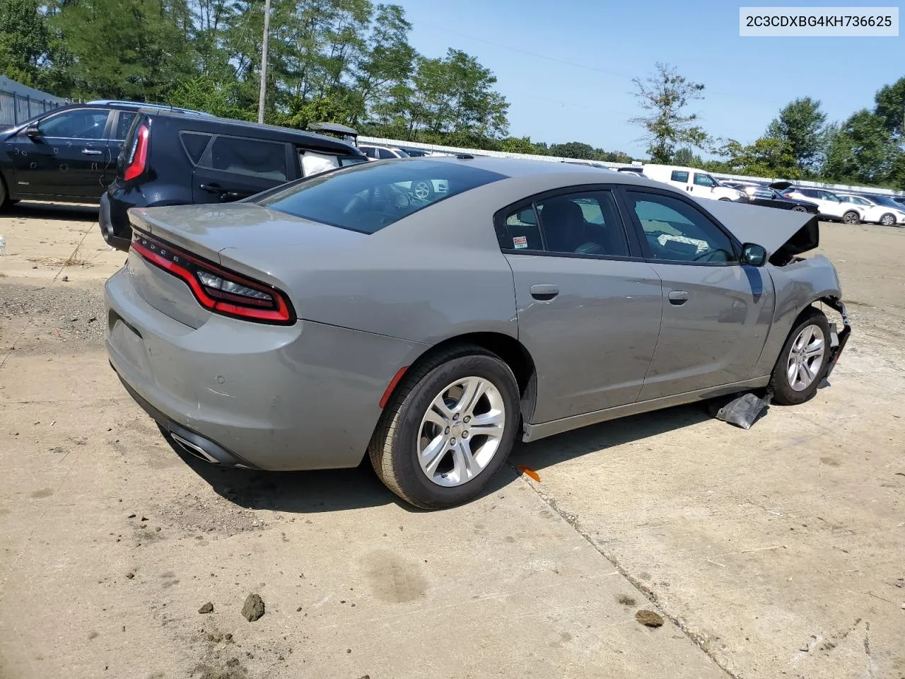 2019 Dodge Charger Sxt VIN: 2C3CDXBG4KH736625 Lot: 70150494