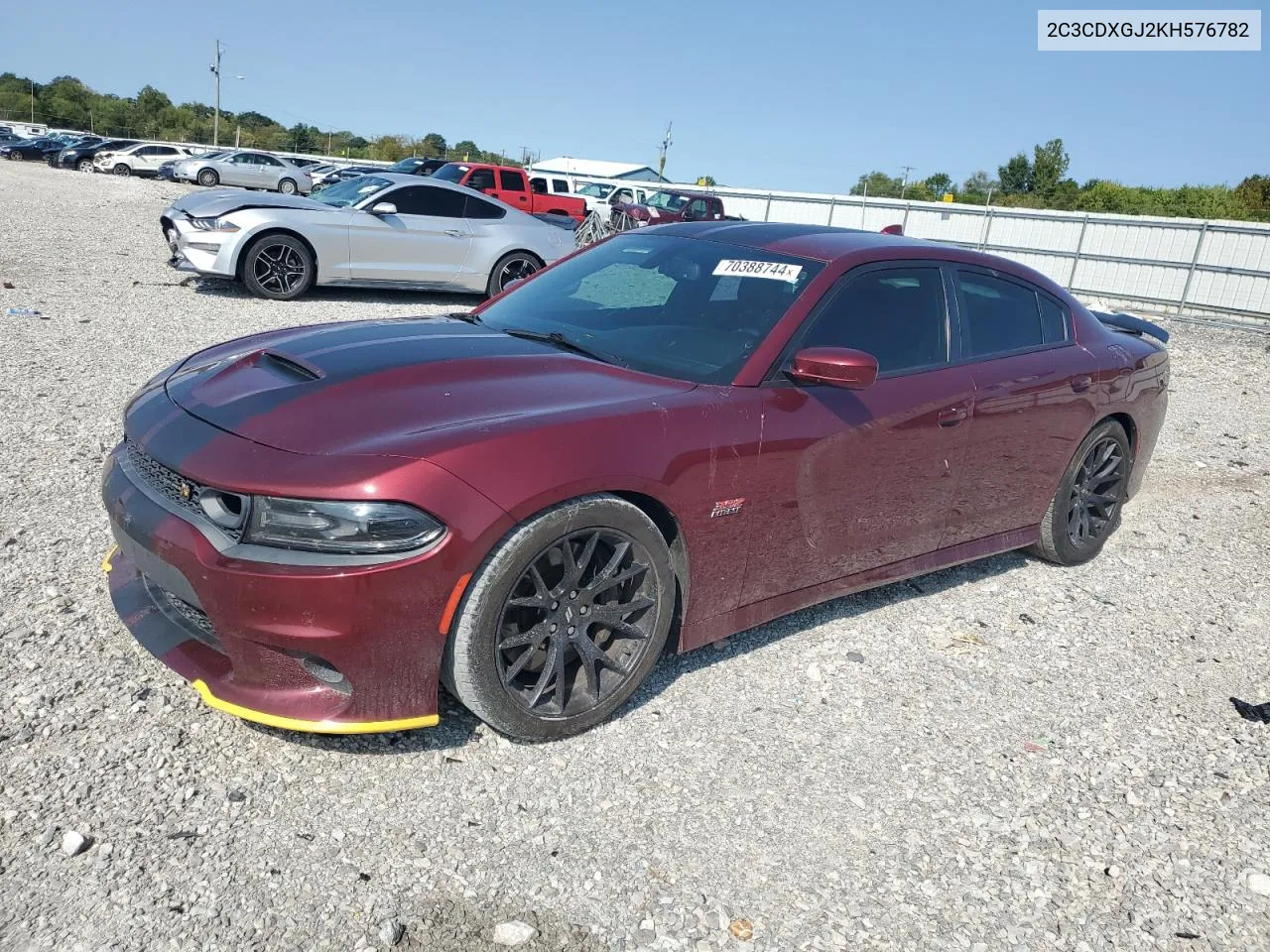 2019 Dodge Charger Scat Pack VIN: 2C3CDXGJ2KH576782 Lot: 70388744