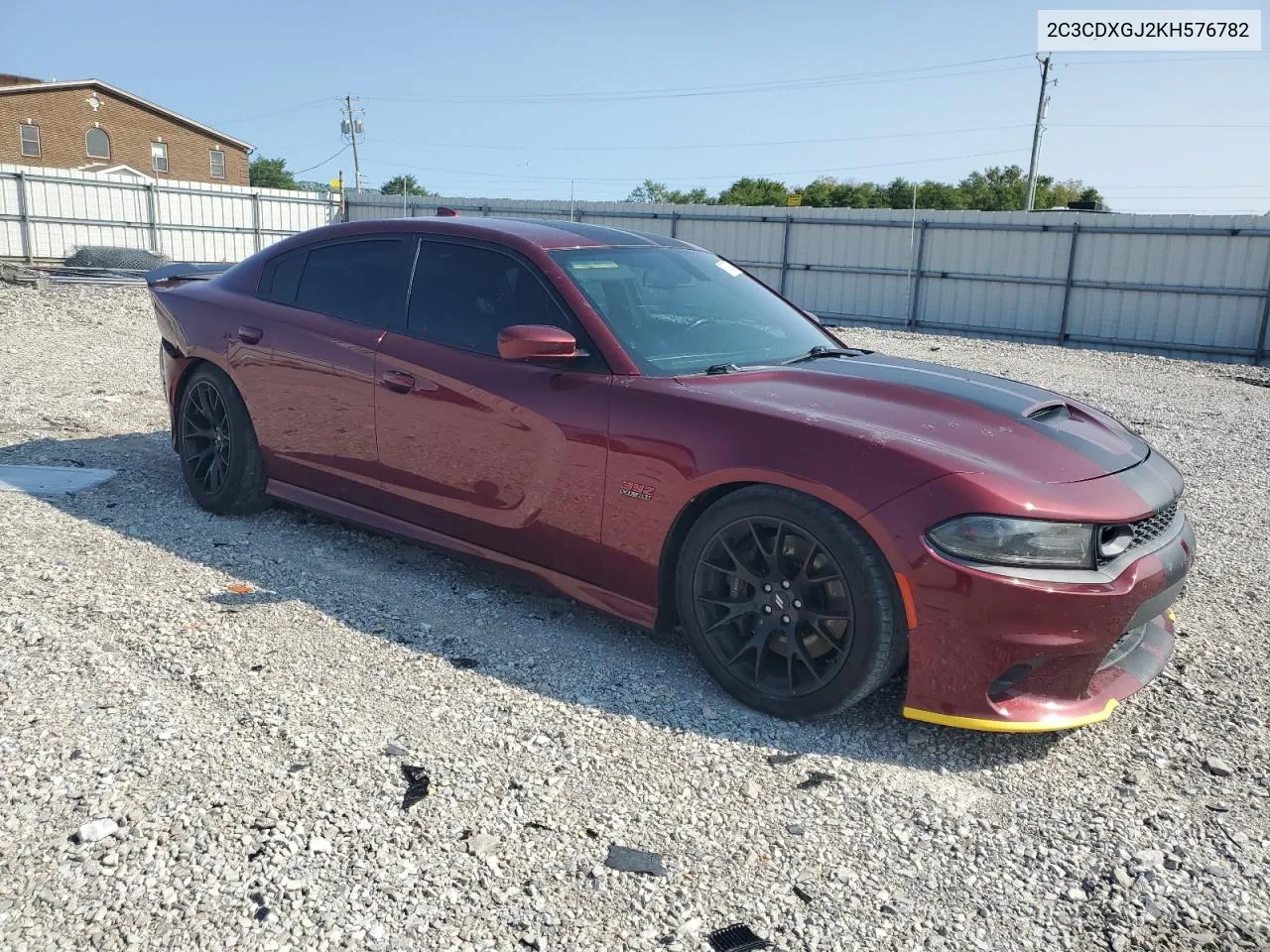 2019 Dodge Charger Scat Pack VIN: 2C3CDXGJ2KH576782 Lot: 70388744