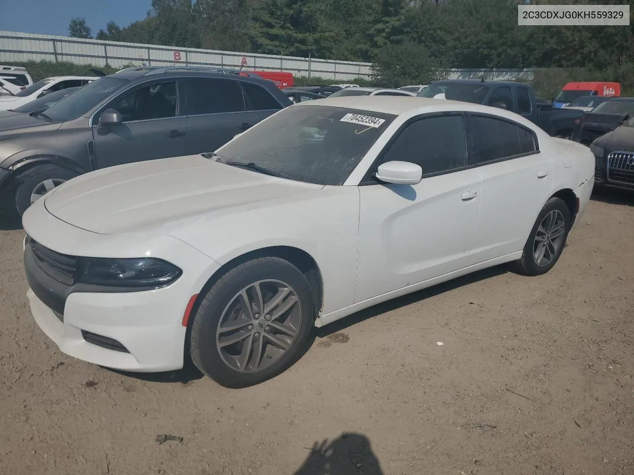 2019 Dodge Charger Sxt VIN: 2C3CDXJG0KH559329 Lot: 70452394