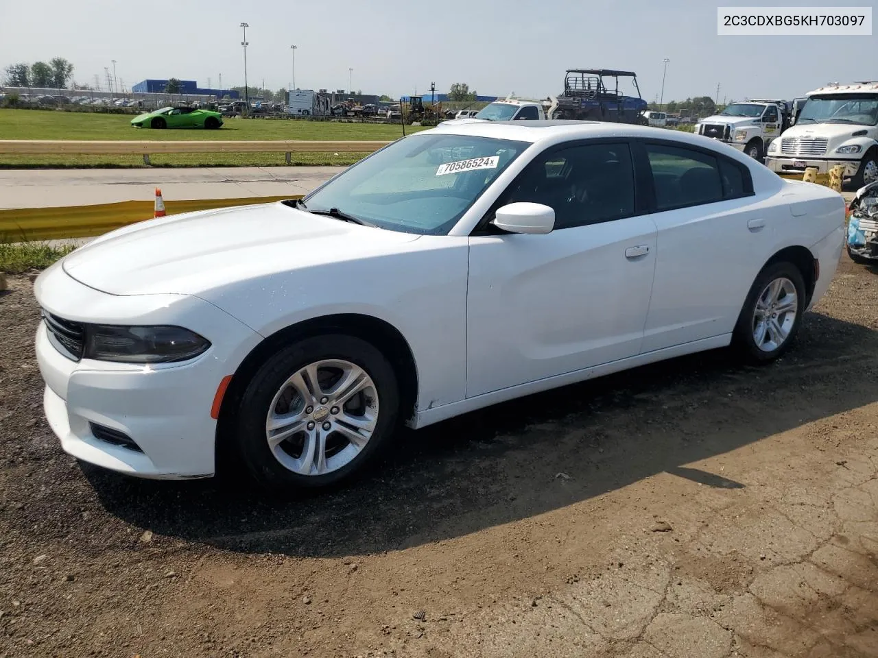 2019 Dodge Charger Sxt VIN: 2C3CDXBG5KH703097 Lot: 70586524