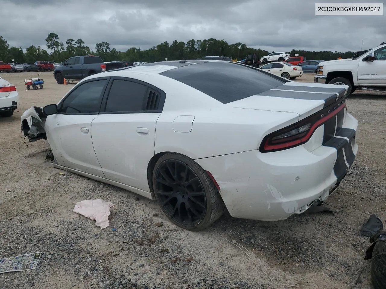 2019 Dodge Charger Sxt VIN: 2C3CDXBGXKH692047 Lot: 71023924