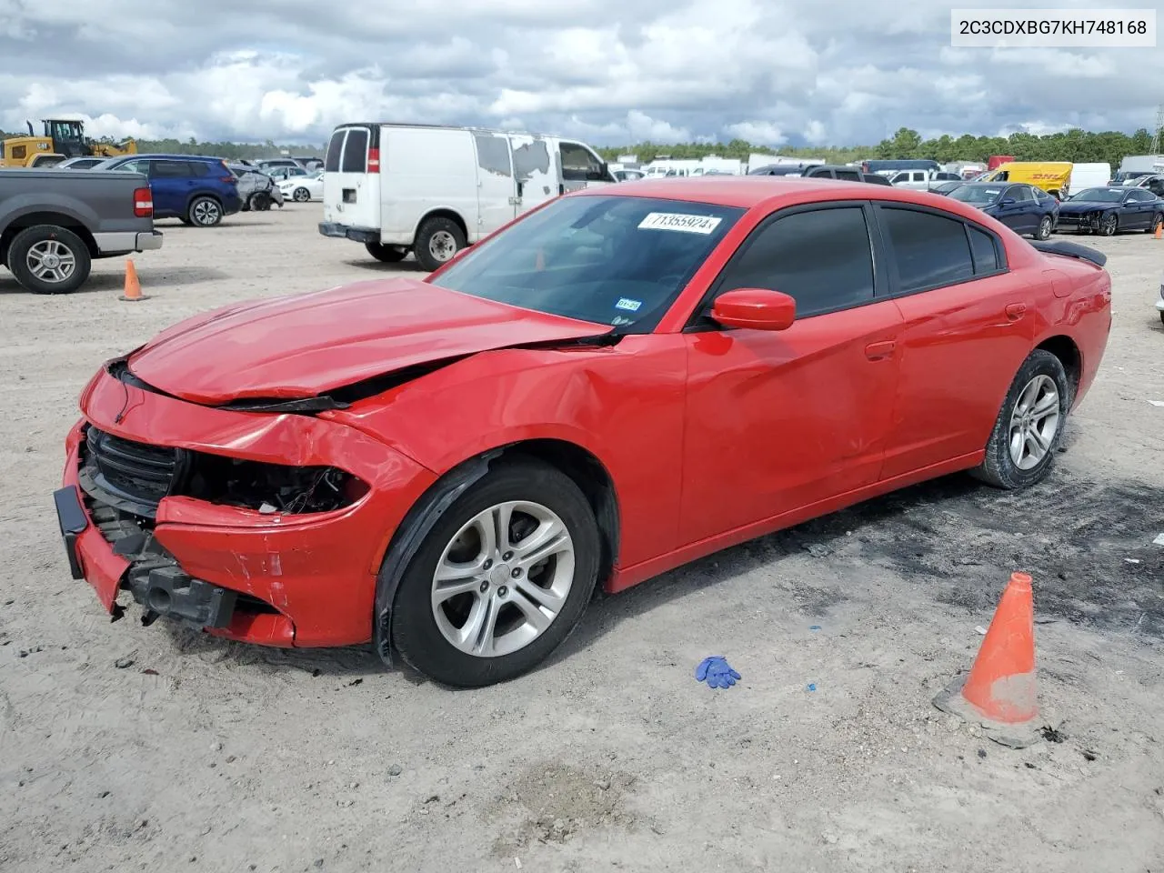 2019 Dodge Charger Sxt VIN: 2C3CDXBG7KH748168 Lot: 71355924