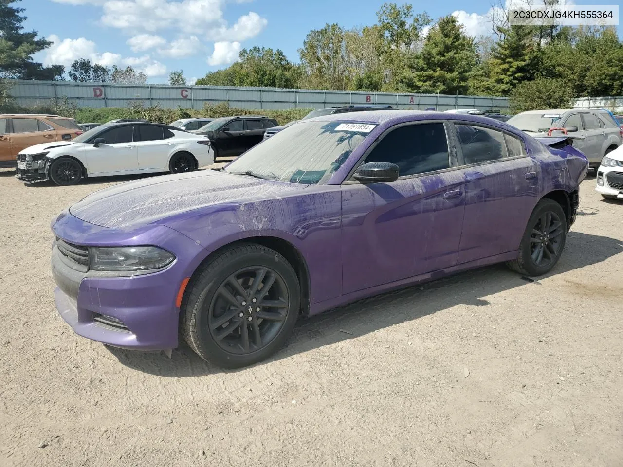 2019 Dodge Charger Sxt VIN: 2C3CDXJG4KH555364 Lot: 71391654