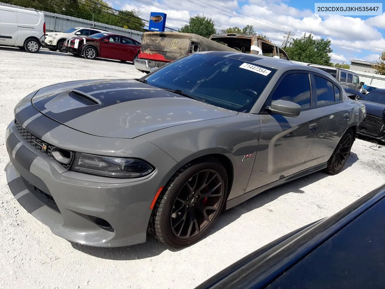 2019 Dodge Charger Scat Pack VIN: 2C3CDXGJ3KH535447 Lot: 71447354