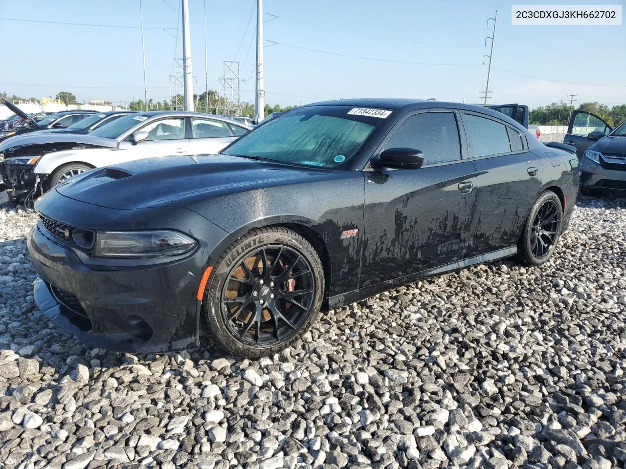 2019 Dodge Charger Scat Pack VIN: 2C3CDXGJ3KH662702 Lot: 71542334