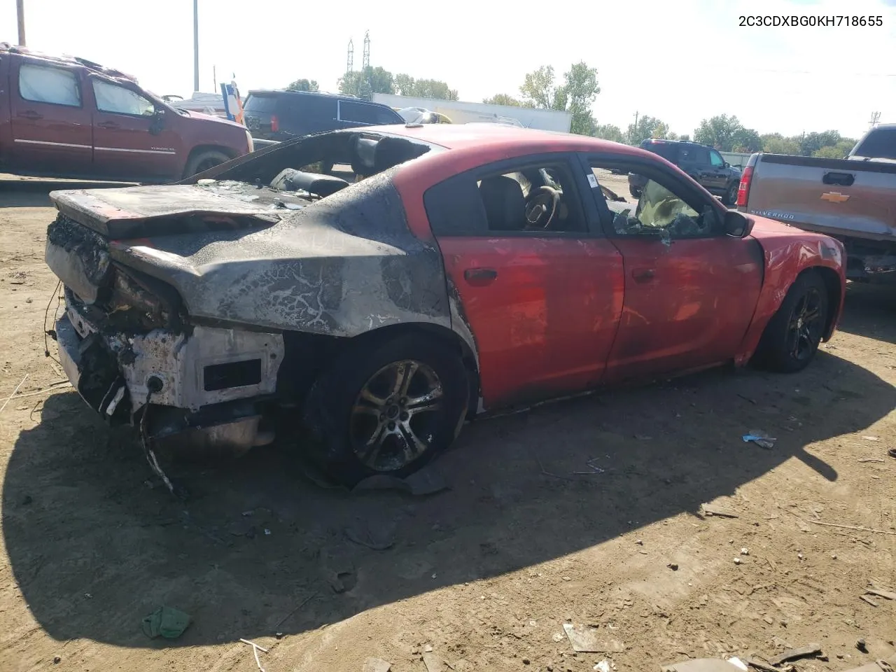 2019 Dodge Charger Sxt VIN: 2C3CDXBG0KH718655 Lot: 71815784