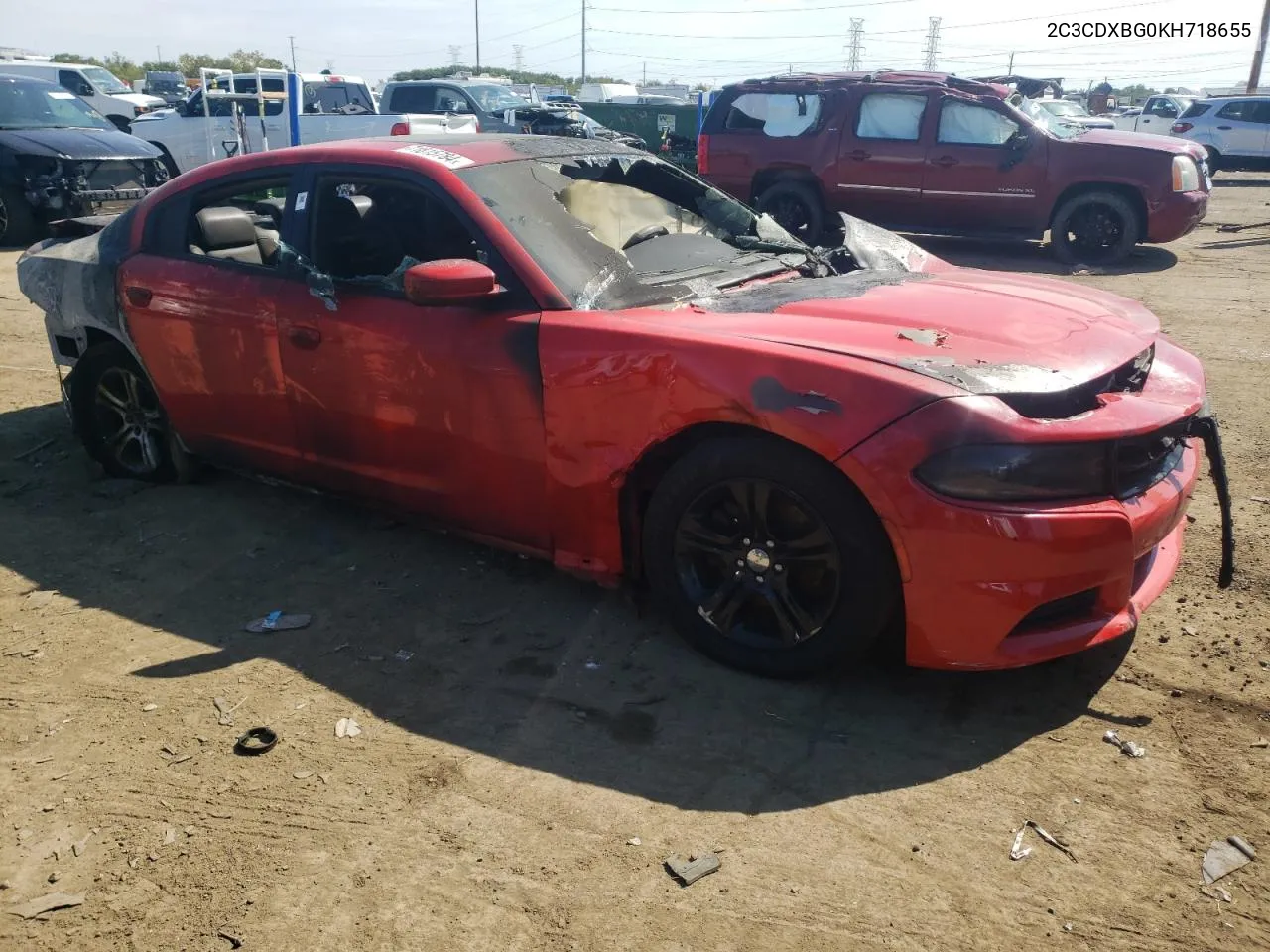 2019 Dodge Charger Sxt VIN: 2C3CDXBG0KH718655 Lot: 71815784