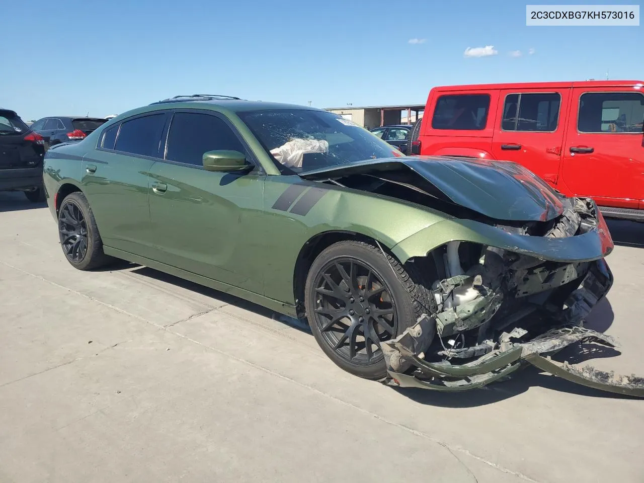 2019 Dodge Charger Sxt VIN: 2C3CDXBG7KH573016 Lot: 71875854