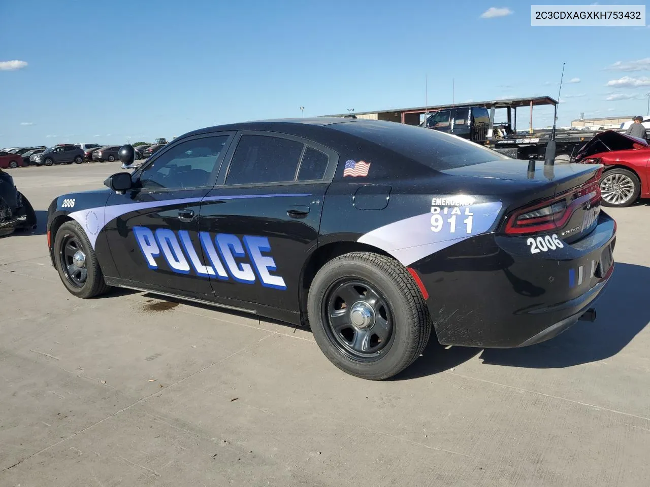 2C3CDXAGXKH753432 2019 Dodge Charger Police