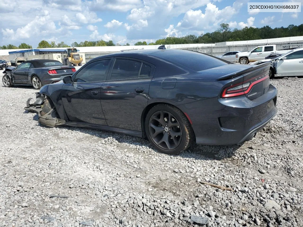 2019 Dodge Charger Gt VIN: 2C3CDXHG1KH686337 Lot: 71988434