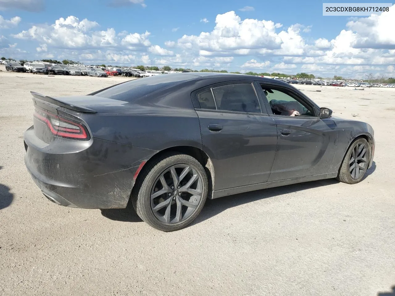 2019 Dodge Charger Sxt VIN: 2C3CDXBG8KH712408 Lot: 72038324