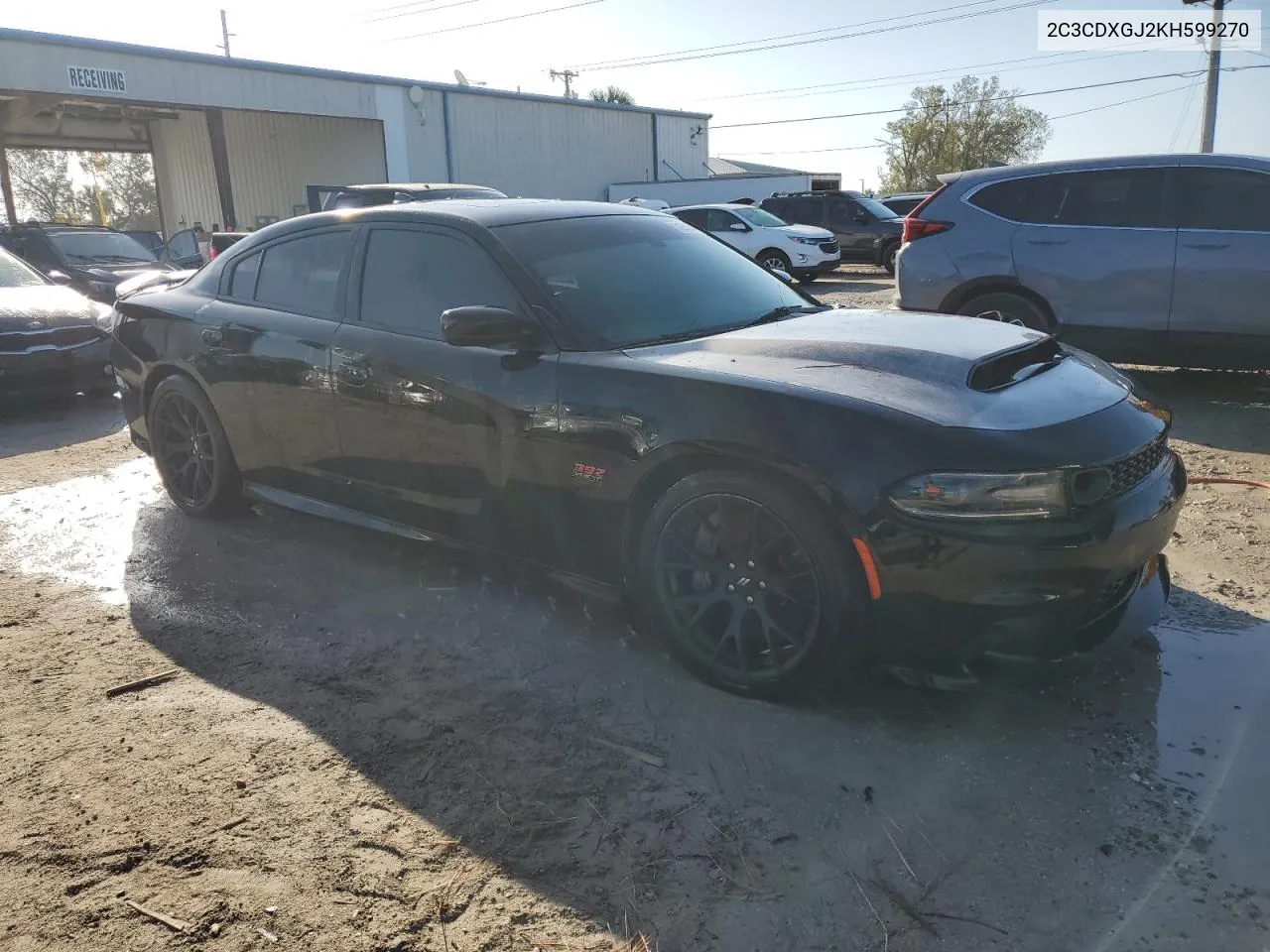 2019 Dodge Charger Scat Pack VIN: 2C3CDXGJ2KH599270 Lot: 72051264