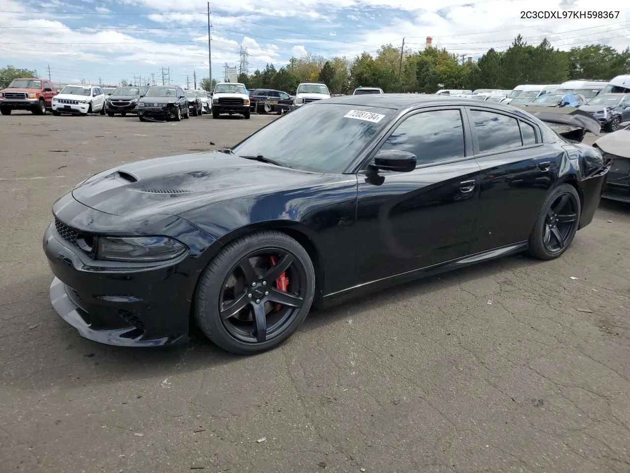 2019 Dodge Charger Srt Hellcat VIN: 2C3CDXL97KH598367 Lot: 72081784