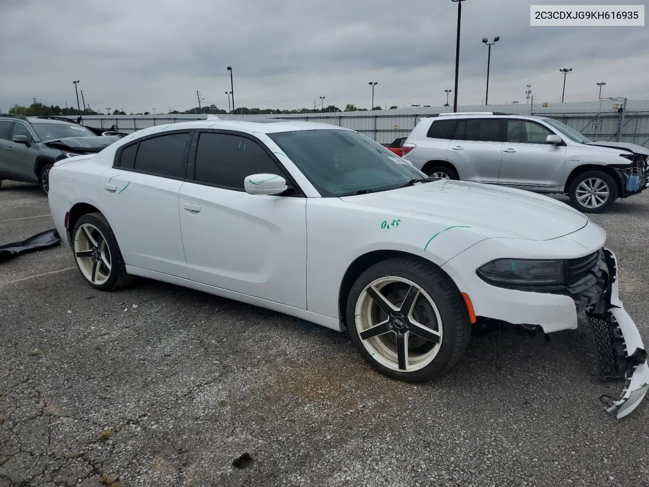 2019 Dodge Charger Sxt VIN: 2C3CDXJG9KH616935 Lot: 72228634