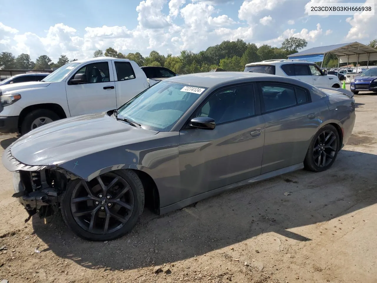 2019 Dodge Charger Sxt VIN: 2C3CDXBG3KH666938 Lot: 72274124