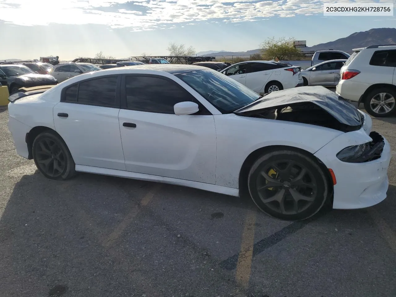 2C3CDXHG2KH728756 2019 Dodge Charger Gt