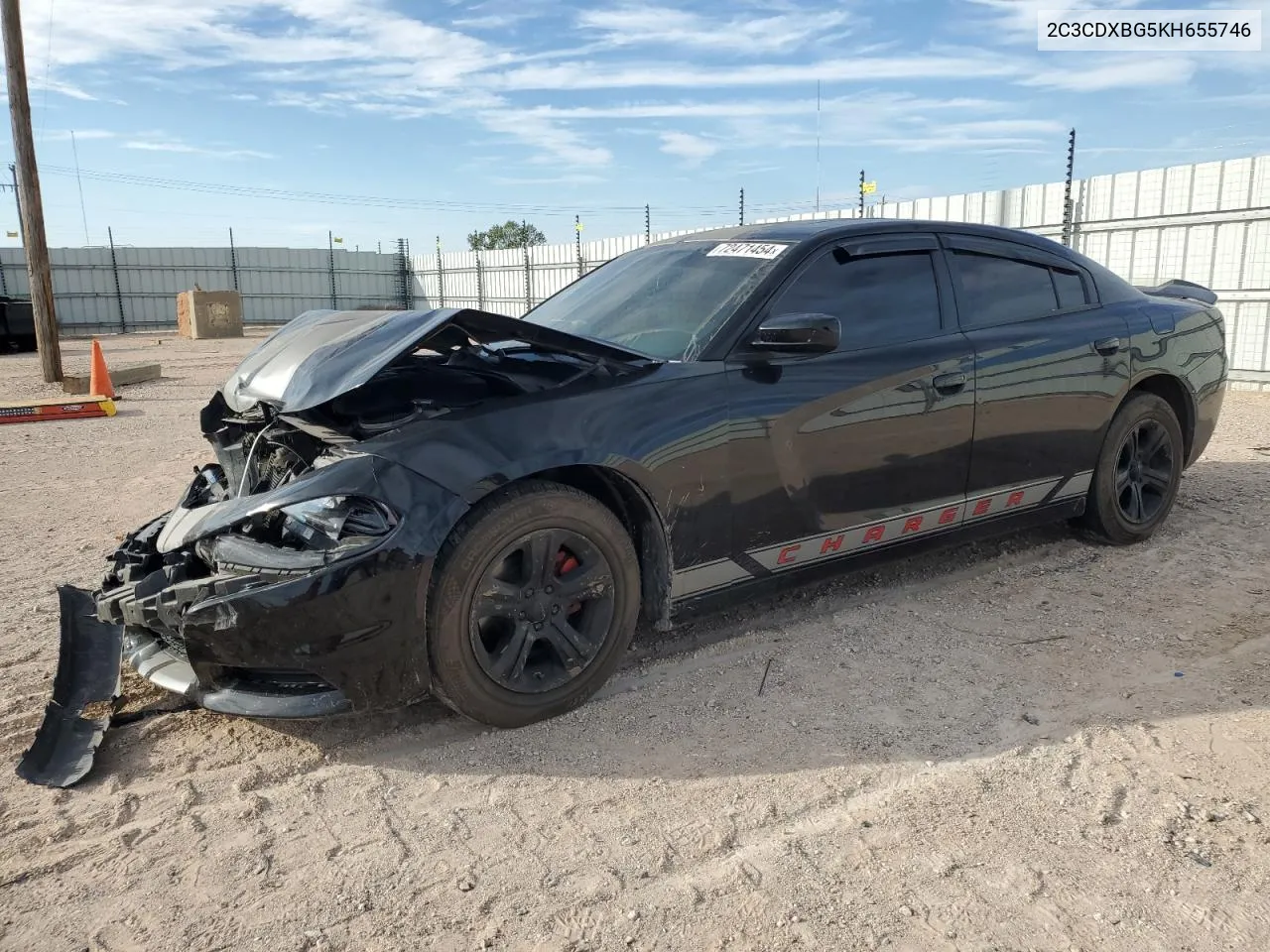 2019 Dodge Charger Sxt VIN: 2C3CDXBG5KH655746 Lot: 72471454