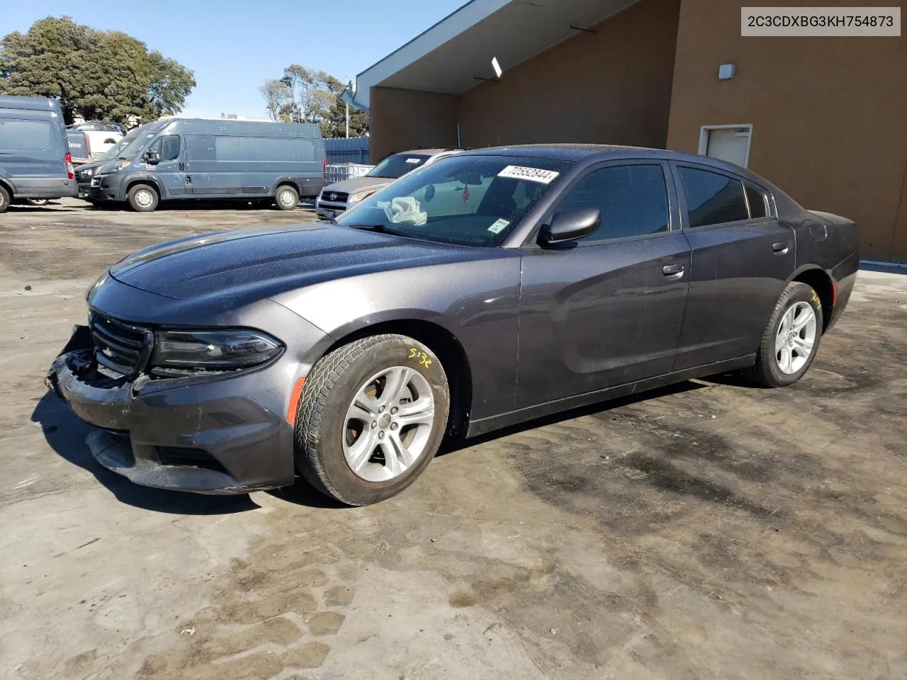 2019 Dodge Charger Sxt VIN: 2C3CDXBG3KH754873 Lot: 72552844