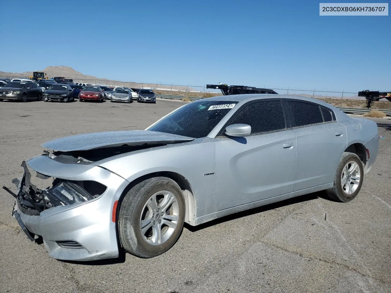 2019 Dodge Charger Sxt VIN: 2C3CDXBG6KH736707 Lot: 72558524