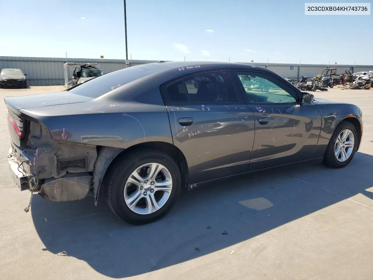 2C3CDXBG4KH743736 2019 Dodge Charger Sxt