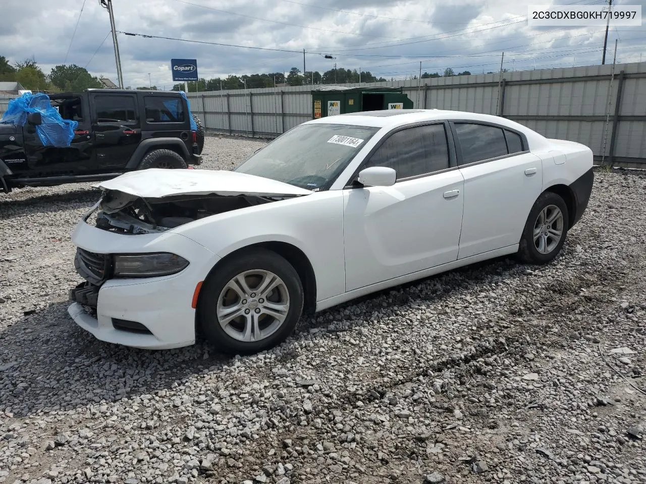 2019 Dodge Charger Sxt VIN: 2C3CDXBG0KH719997 Lot: 73001164