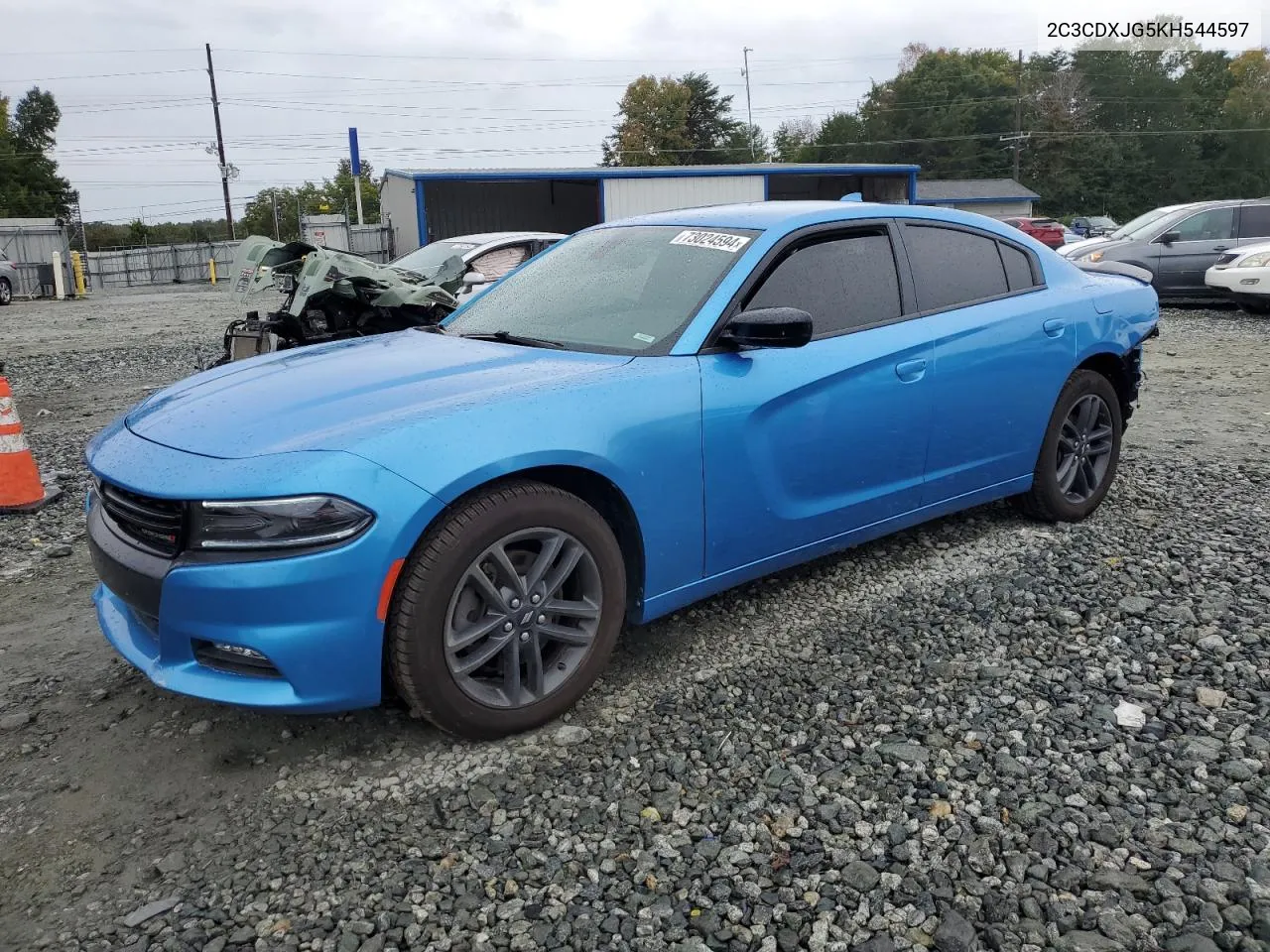 2019 Dodge Charger Sxt VIN: 2C3CDXJG5KH544597 Lot: 73024594