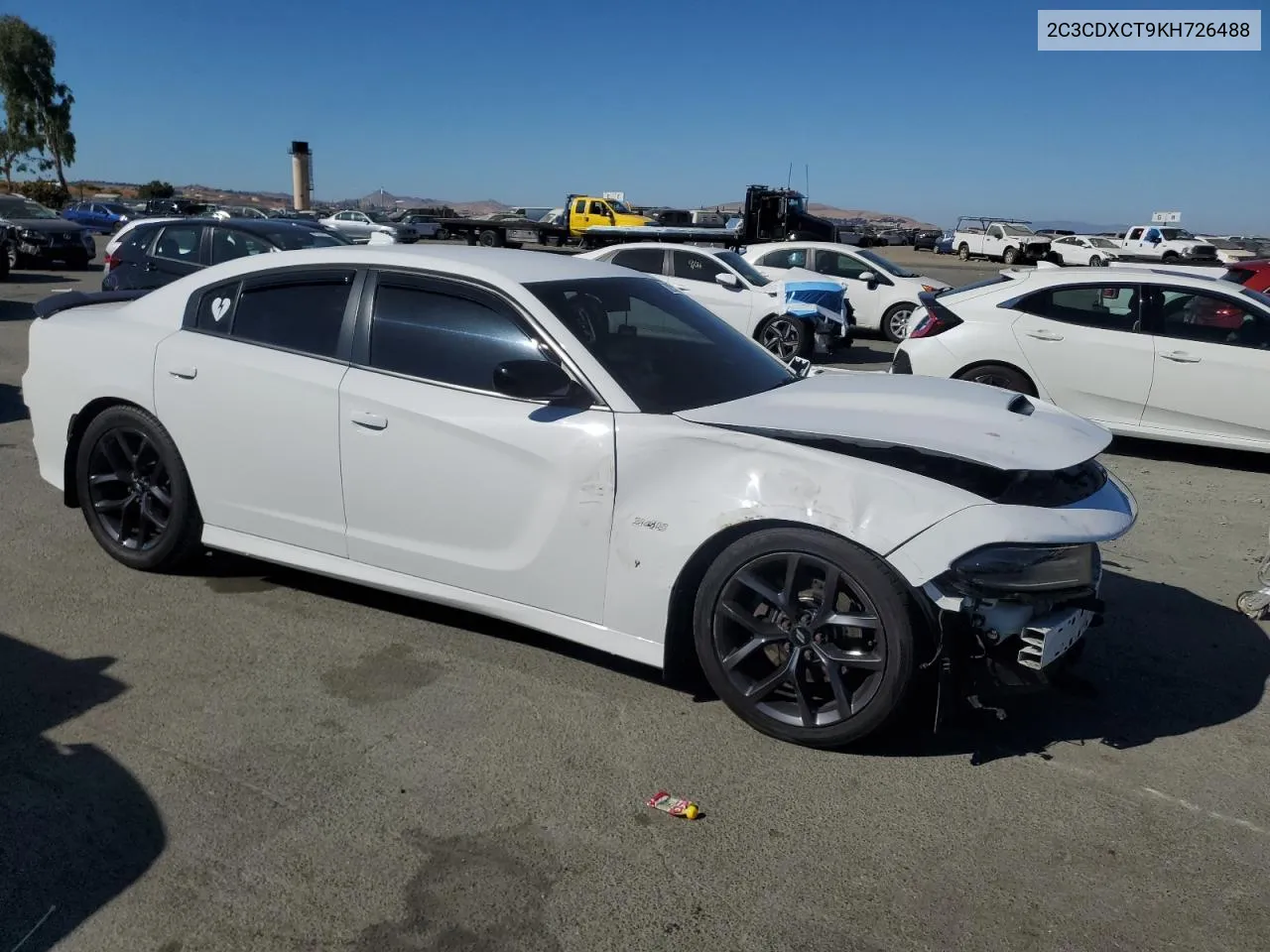 2019 Dodge Charger R/T VIN: 2C3CDXCT9KH726488 Lot: 73224194