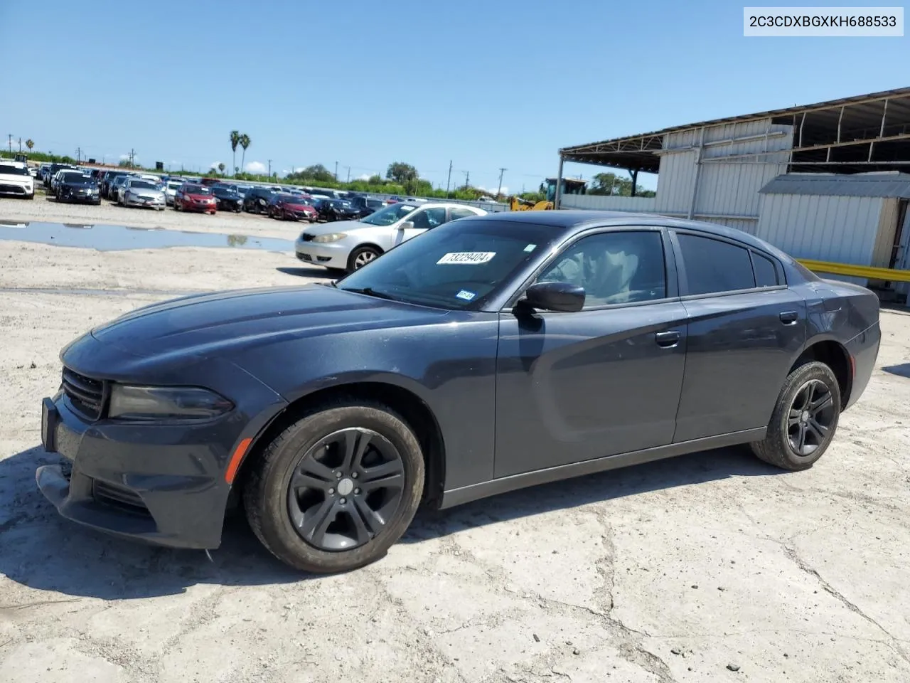 2019 Dodge Charger Sxt VIN: 2C3CDXBGXKH688533 Lot: 73229404