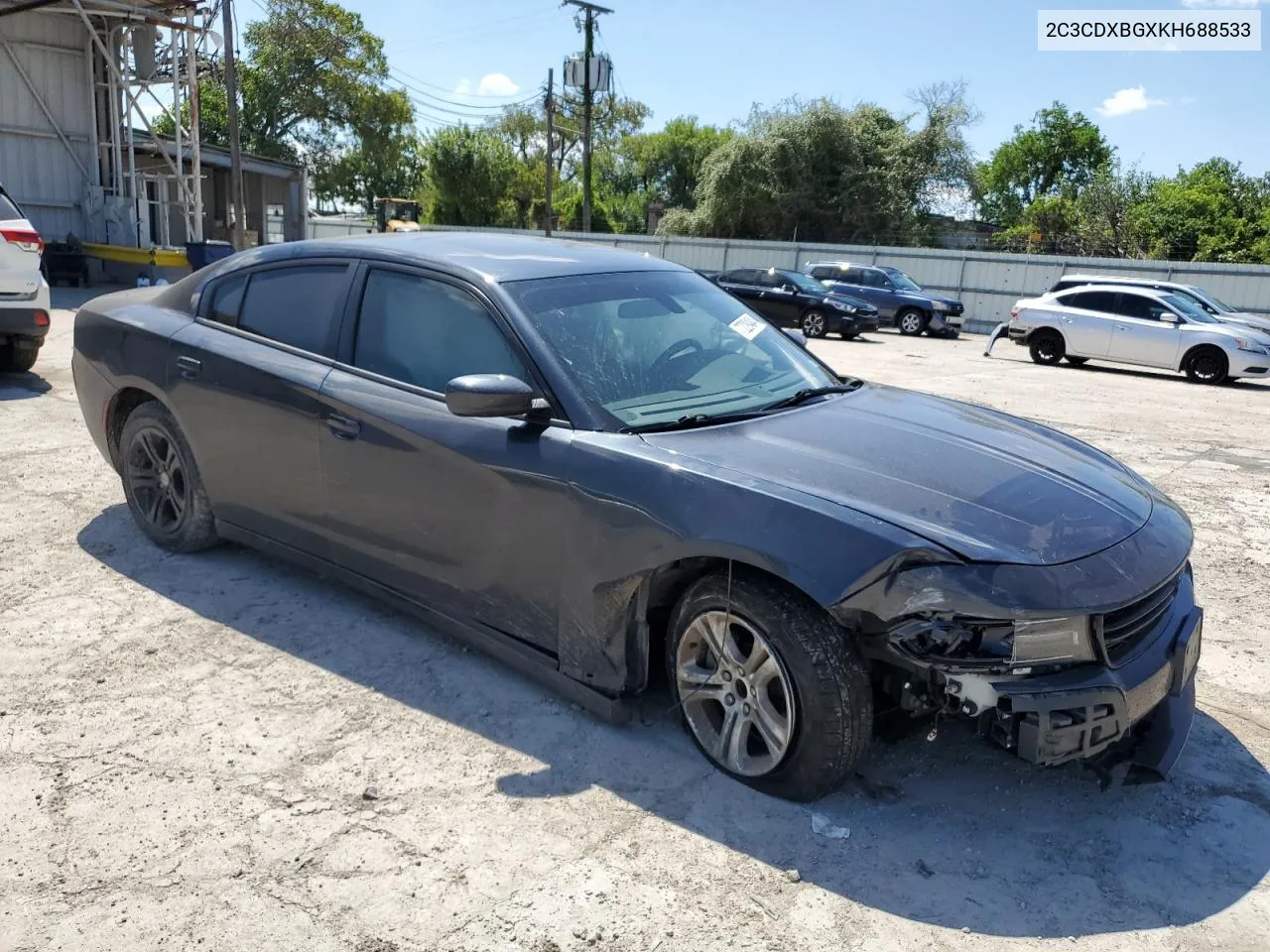 2019 Dodge Charger Sxt VIN: 2C3CDXBGXKH688533 Lot: 73229404