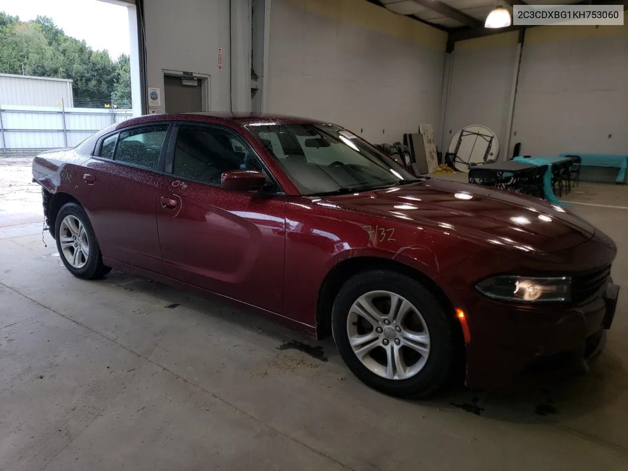 2019 Dodge Charger Sxt VIN: 2C3CDXBG1KH753060 Lot: 73500924