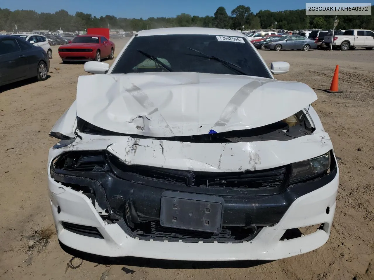 2019 Dodge Charger Police VIN: 2C3CDXKT7KH640372 Lot: 73688504