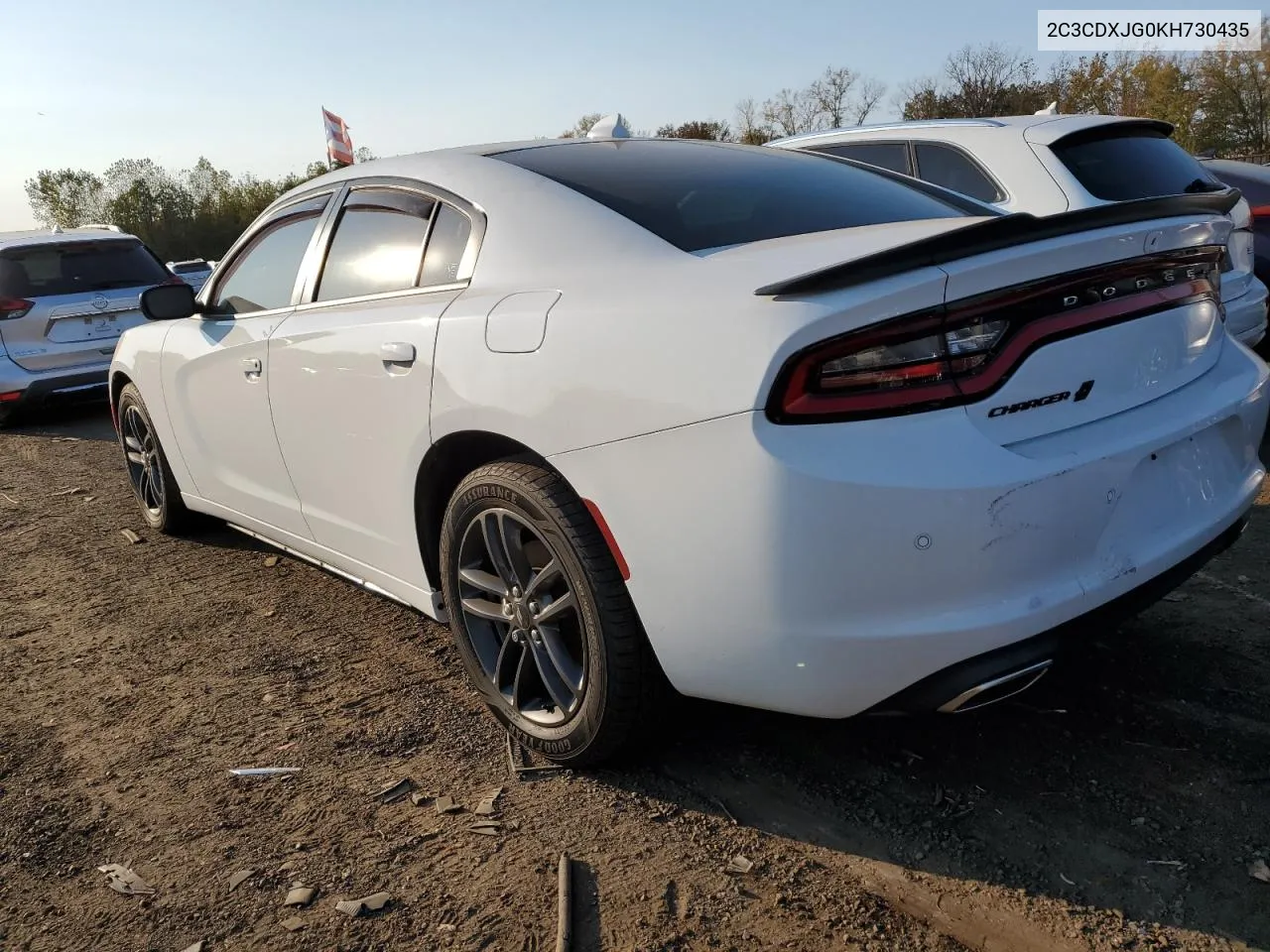 2019 Dodge Charger Sxt VIN: 2C3CDXJG0KH730435 Lot: 74206684