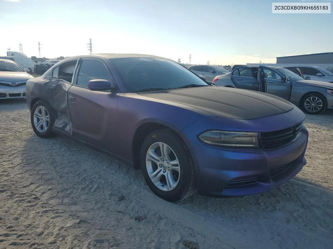 2019 Dodge Charger Sxt VIN: 2C3CDXBG9KH655183 Lot: 74369484