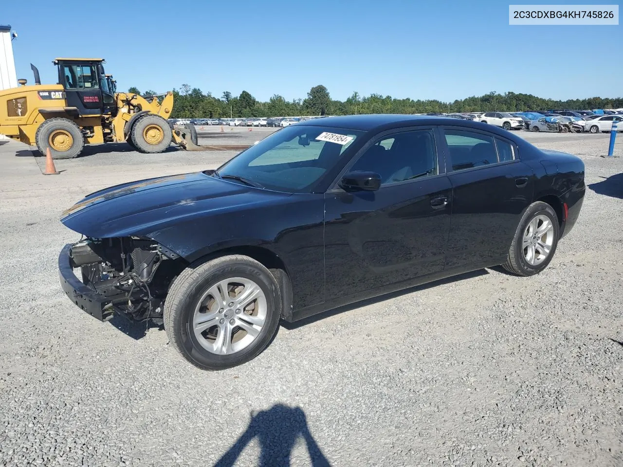 2019 Dodge Charger Sxt VIN: 2C3CDXBG4KH745826 Lot: 74781954