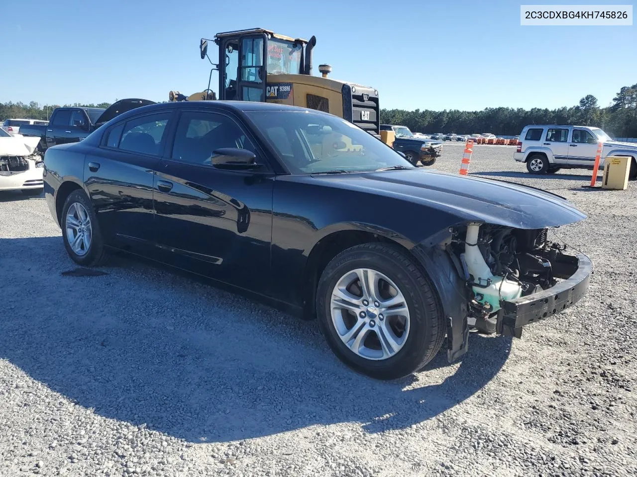 2019 Dodge Charger Sxt VIN: 2C3CDXBG4KH745826 Lot: 74781954