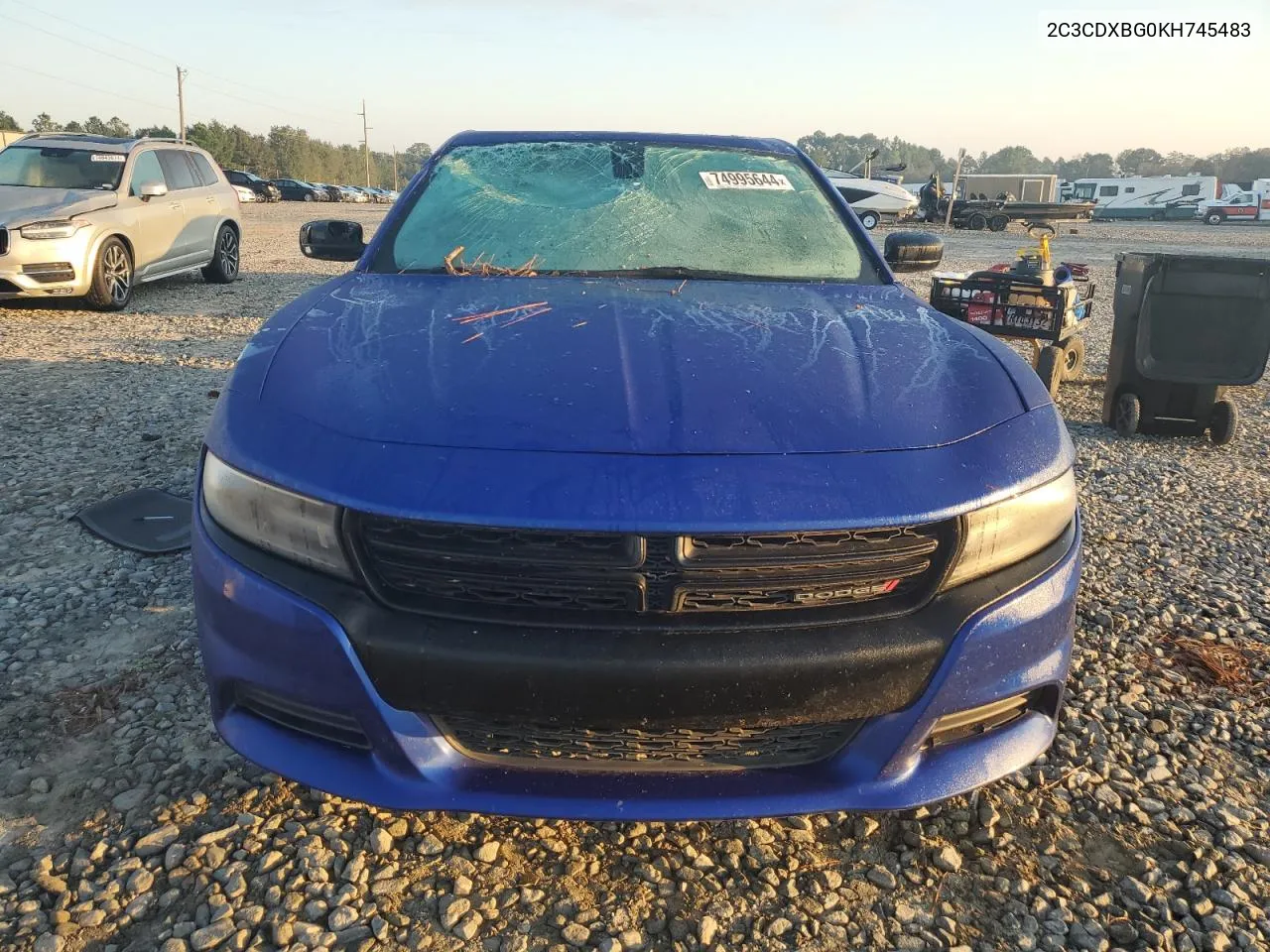 2019 Dodge Charger Sxt VIN: 2C3CDXBG0KH745483 Lot: 74995644