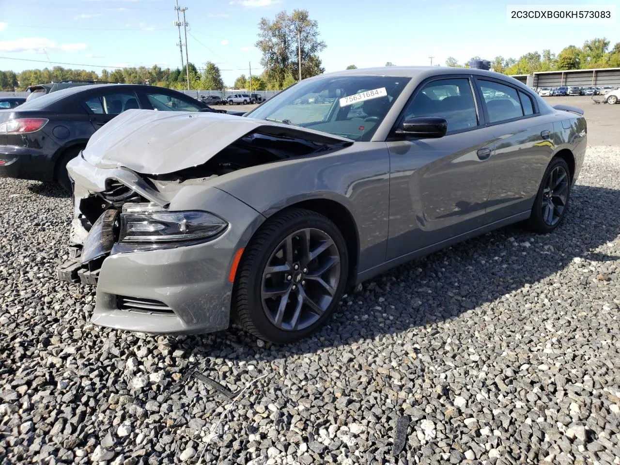 2019 Dodge Charger Sxt VIN: 2C3CDXBG0KH573083 Lot: 75631684