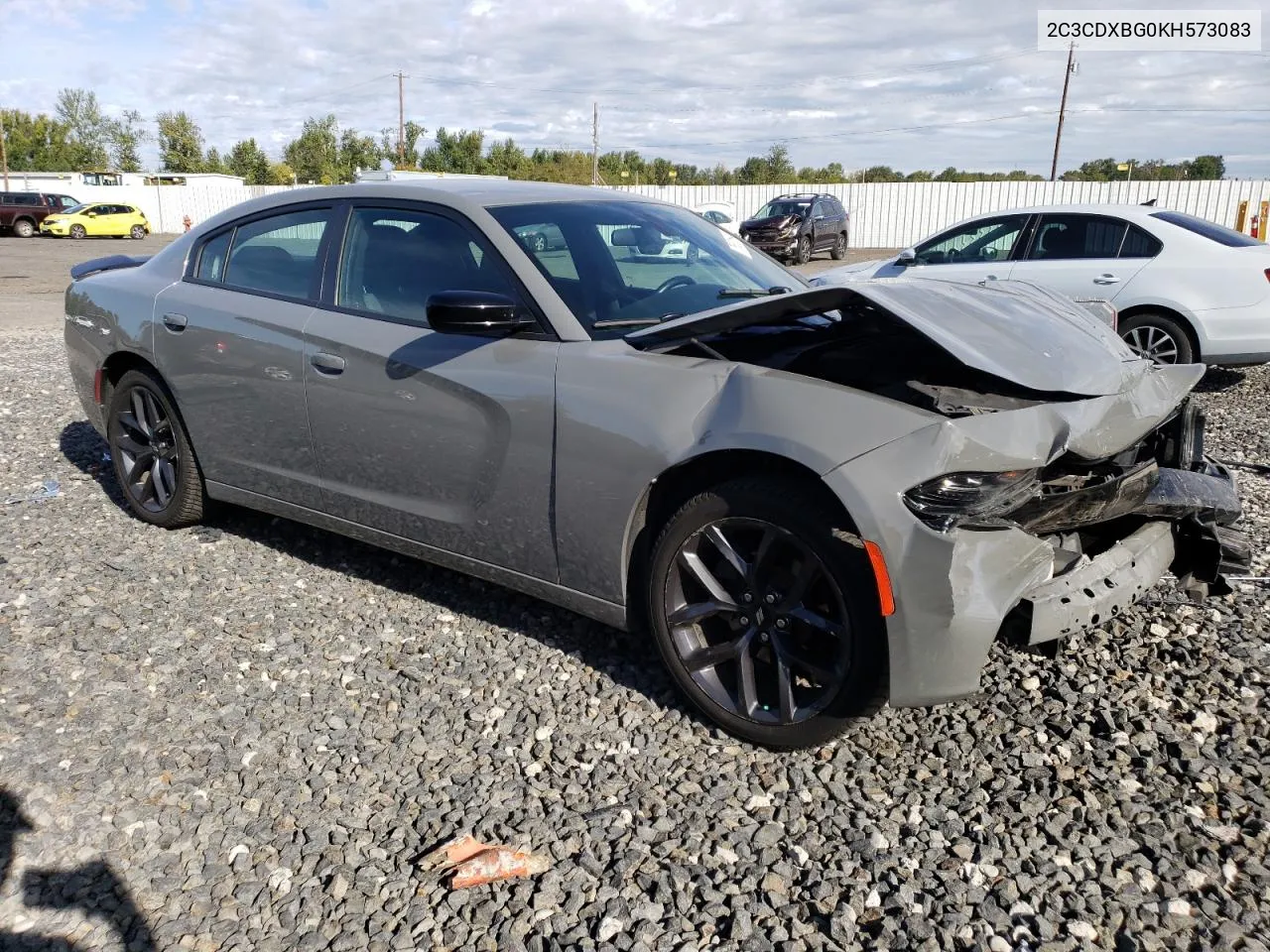 2019 Dodge Charger Sxt VIN: 2C3CDXBG0KH573083 Lot: 75631684