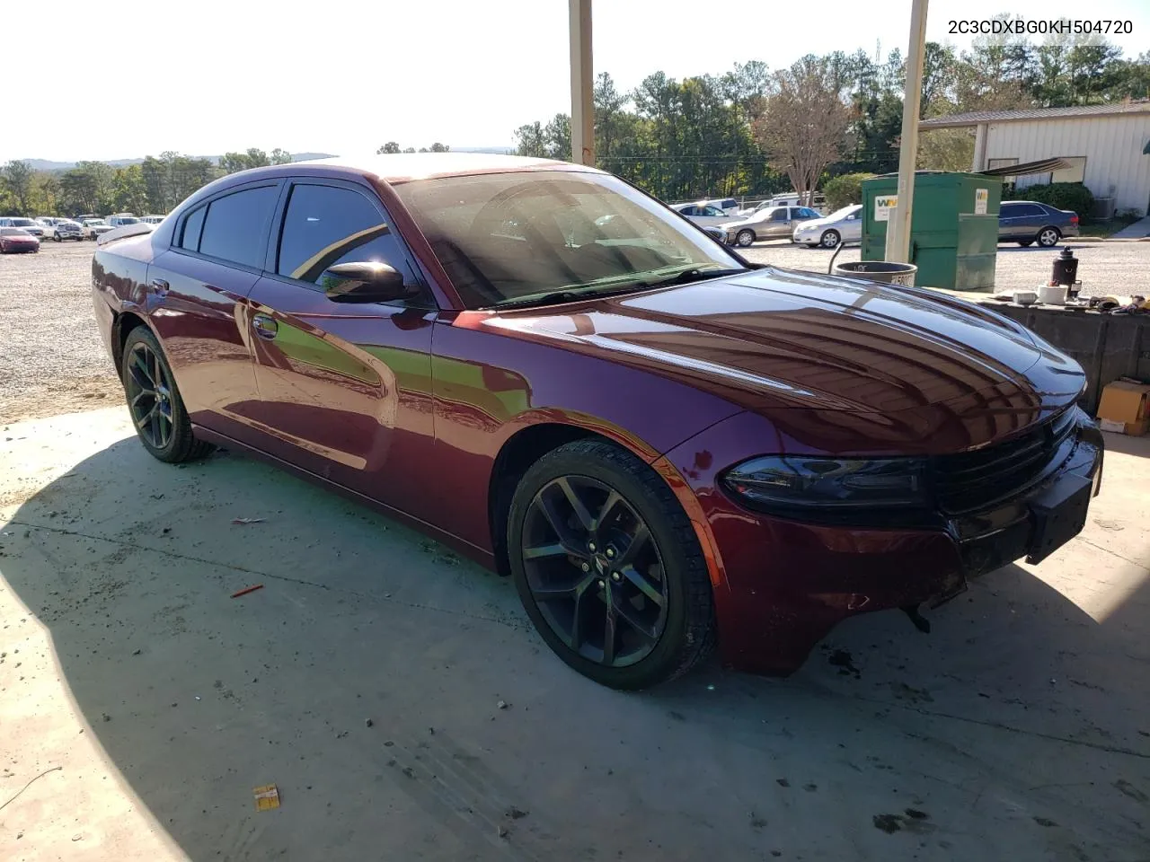 2019 Dodge Charger Sxt VIN: 2C3CDXBG0KH504720 Lot: 75667374