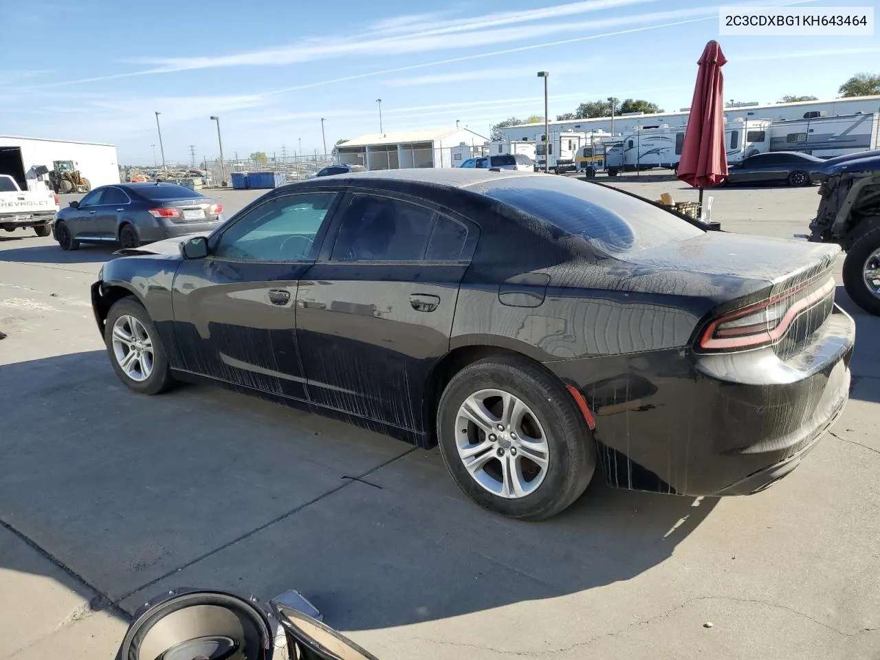 2019 Dodge Charger Sxt VIN: 2C3CDXBG1KH643464 Lot: 75681474