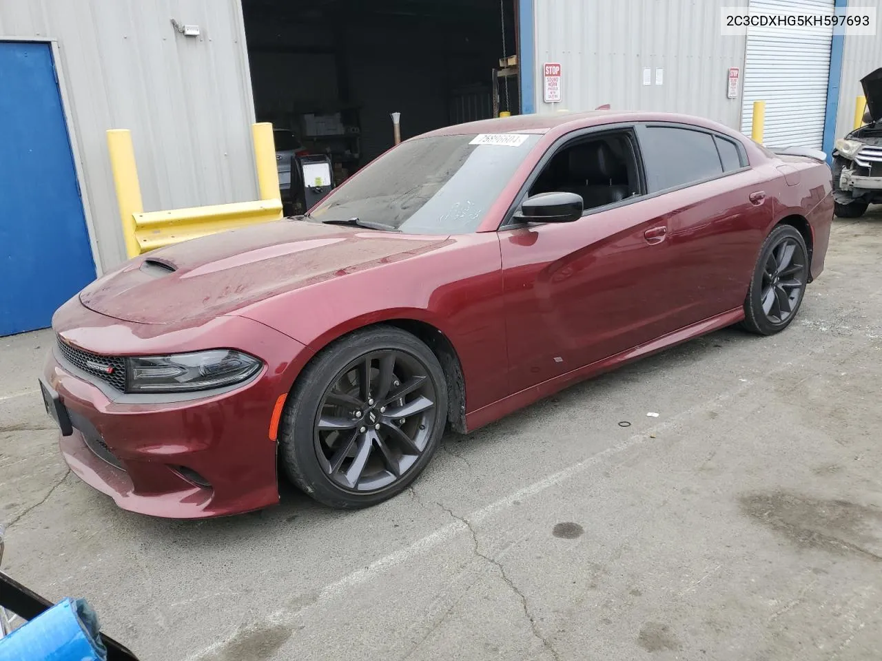 2019 Dodge Charger Gt VIN: 2C3CDXHG5KH597693 Lot: 75896604