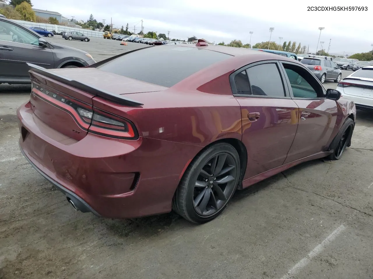 2019 Dodge Charger Gt VIN: 2C3CDXHG5KH597693 Lot: 75896604