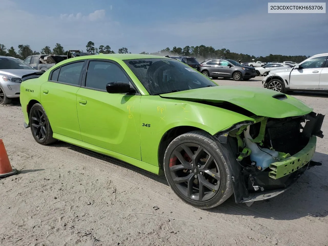 2019 Dodge Charger R/T VIN: 2C3CDXCT0KH653706 Lot: 75943784